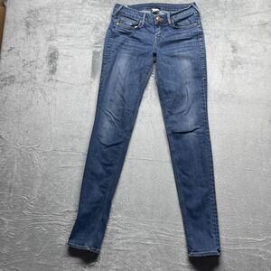 True Religion Jeans Womens Size 28 Skinny Fit Y2k Pockets‎ Blue Denim Pants